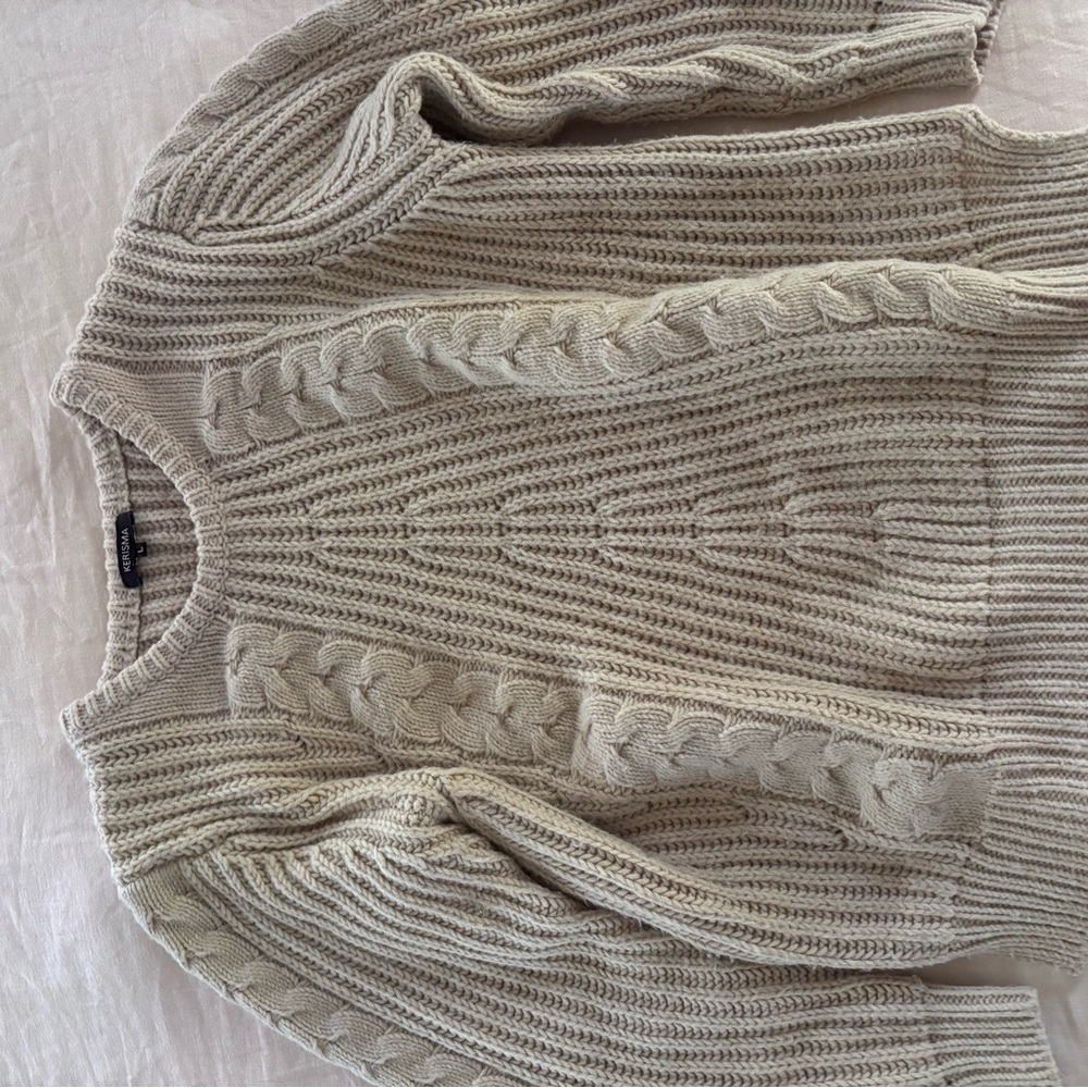 Cable Knit Cream Sweater